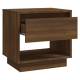 Bedside Cabinets 2 pcs Brown Oak 45x34x44 cm Engineered Wood - Rear View