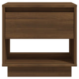 Bedside Cabinets 2 pcs Brown Oak 45x34x44 cm Engineered Wood - Close-Up Angle