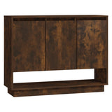 Sideboard Smoked Oak 97x31x75 cm Engineered Wood - Front View