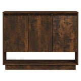 Sideboard Smoked Oak 97x31x75 cm Engineered Wood - 45-Degree Angle