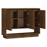 Sideboard Brown Oak 97x31x75 cm Engineered Wood - Rear View