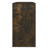 Console Table Smoked Oak 89x41x76.5 cm Engineered Wood - Rear View