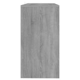 Console Table Grey Sonoma 89x41x76.5 cm Engineered Wood - Rear View