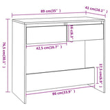 Console Table Grey Sonoma 89x41x76.5 cm Engineered Wood