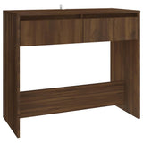 Console Table Brown Oak 89x41x76.5 cm Engineered Wood - Front View