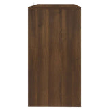 Console Table Brown Oak 89x41x76.5 cm Engineered Wood - Rear View