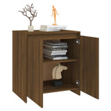 Sideboard Brown Oak 70x41x75 cm Engineered Wood - 45-Degree Angle