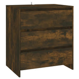 Sideboard Smoked Oak 70x41x75 cm Engineered Wood - Front View