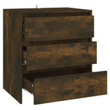 Sideboard Smoked Oak 70x41x75 cm Engineered Wood - 45-Degree Angle