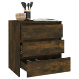 Sideboard Smoked Oak 70x41x75 cm Engineered Wood - Close-Up Angle