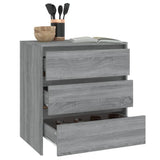 Sideboard Grey Sonoma 70x41x75 cm Engineered Wood - Rear View