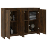Sideboard Smoked Oak 102x33x75 cm Engineered Wood - Top-Down View