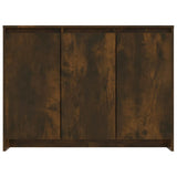 Sideboard Smoked Oak 102x33x75 cm Engineered Wood - Rear View