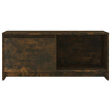 TV Cabinet Smoked Oak 90x35x40 cm Engineered Wood - 45-Degree Angle