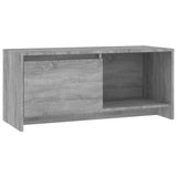 TV Cabinet Grey Sonoma 90x35x40 cm Engineered Wood - Front View
