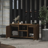 TV Cabinet Brown Oak 102x37.5x52.5 cm Engineered Wood - Close-Up Angle