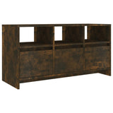 TV Cabinet Smoked Oak 102x37.5x52.5 cm Engineered Wood - Front View