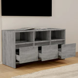 TV Cabinet Grey Sonoma 102x37.5x52.5 cm Engineered Wood - Side View