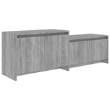 TV Cabinet Grey Sonoma 146.5x35x50 cm Engineered Wood - Front View