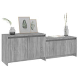 TV Cabinet Grey Sonoma 146.5x35x50 cm Engineered Wood - Top-Down View