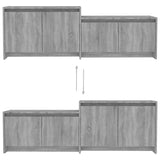 TV Cabinet Grey Sonoma 146.5x35x50 cm Engineered Wood - 45-Degree Angle