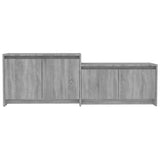 TV Cabinet Grey Sonoma 146.5x35x50 cm Engineered Wood - Rear View