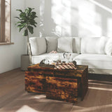 Coffee Table Smoked Oak 90x50x41.5 cm Engineered Wood - Side View