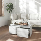 Coffee Table Grey Sonoma 90x50x41.5 cm Engineered Wood - Side View