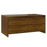 Coffee Table Brown Oak 90x50x41.5 cm Engineered Wood - Front View