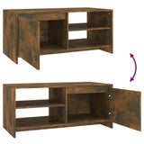 Coffee Table Smoked Oak 102x50x45 cm Engineered Wood - Low Angle