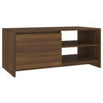 Coffee Table Brown Oak 102x50x45 cm Engineered Wood