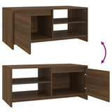 Coffee Table Brown Oak 102x50x45 cm Engineered Wood - Low Angle