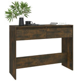 Console Table Smoked Oak 100x35x76.5 cm Engineered Wood - Side View