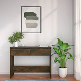 Console Table Smoked Oak 100x35x76.5 cm Engineered Wood - Top-Down View