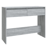 Console Table Grey Sonoma 100x35x76.5 cm Engineered Wood - Front View