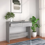 Console Table Grey Sonoma 100x35x76.5 cm Engineered Wood - Top-Down View