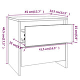 Bedside Cabinet Smoked Oak 45x34.5x44.5 cm Engineered Wood - Low Angle