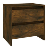 Bedside Cabinets 2 pcs Smoked Oak 45x34.5x44.5 cm Engineered Wood - Side View