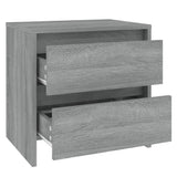 Bedside Cabinet Grey Sonoma 45x34.5x44.5 cm Engineered Wood - Top-Down View