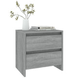 Bedside Cabinet Grey Sonoma 45x34.5x44.5 cm Engineered Wood - Rear View
