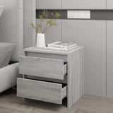 Bedside Cabinet Grey Sonoma 45x34.5x44.5 cm Engineered Wood - Close-Up Angle