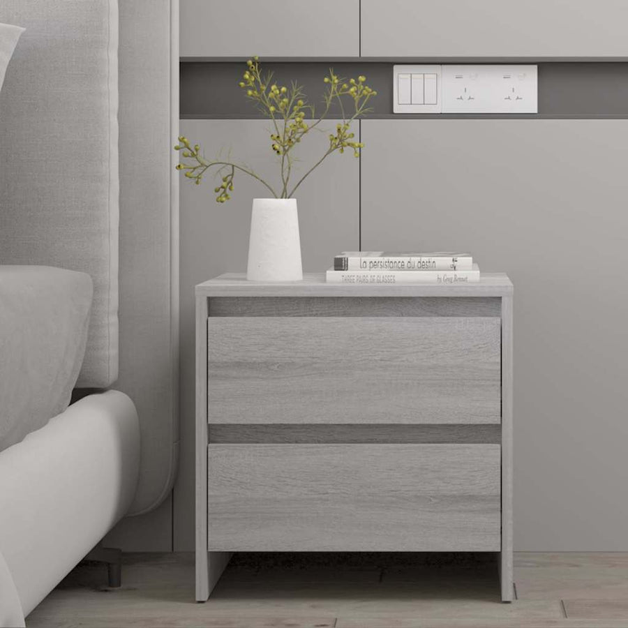 Bedside Cabinet Grey Sonoma 45x34.5x44.5 cm Engineered Wood