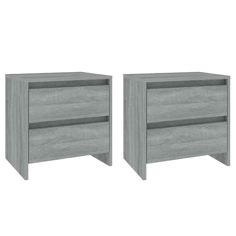 Bedside Cabinets 2 pcs Grey Sonoma 45x34.5x44.5 cm