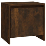Bedside Cabinet Smoked Oak 45x34x44.5 cm Engineered Wood - Front View