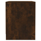 Bedside Cabinet Smoked Oak 45x34x44.5 cm Engineered Wood - Rear View