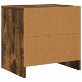 Bedside Cabinet Smoked Oak 45x34x44.5 cm Engineered Wood