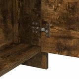 Bedside Cabinet Smoked Oak 45x34x44.5 cm Engineered Wood