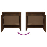 Bedside Cabinets 2 pcs Smoked Oak 45x34x44.5 cm Engineered Wood