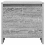Bedside Cabinet Grey Sonoma 45x34x44.5 cm Engineered Wood - Rear View