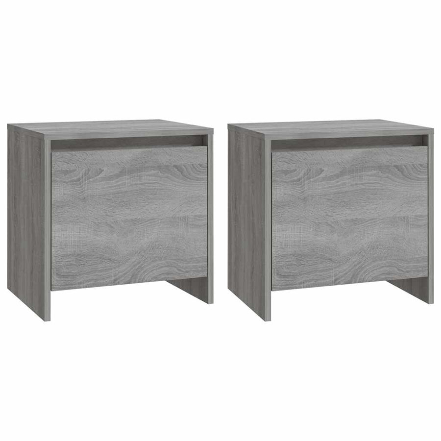 Bedside Cabinets 2 pcs Grey Sonoma 45x34x44.5cm Engineered Wood